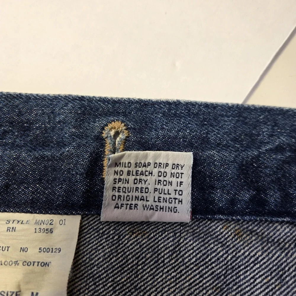 Calvin Klein Vtg Denim Jacket Mens Size L Made in USA Dark Wash Cotton Retro 90s